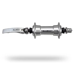 Sunrace első agy alu, gyorszáras, 36lyuk, kónuszos ezüst