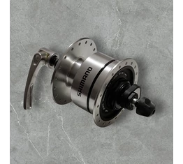 Shimano DH-3N72 agydinamó 6V/3W 36lyuk gyorszáras ezüst LX/Ultegra szintű