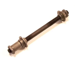 Agy alkatrész hátsó tengely fúrt, szerelt, kónuszokkal, 145mm hosszú