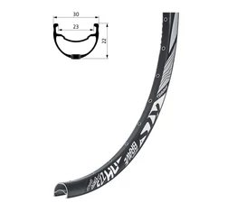 Kellys KLS Brave DSC 27,5&quot; MTB abroncs 584x23mm, 32 lyukas, tárcsafékes, szegecselt, fekete