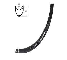 Kellys KLS Spark országúti abroncs, duplafalú, abroncs fékes, szegecselt, 15mm széles, 28 lyukas, fekete