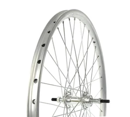 24-es hátsó kerék Beretta duplafalú abronccsal menetes aggyal ezüst színben