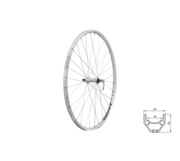 Kerék MTB elsö Kellys KLS Draft duplafalú V-fékhez, ezüst