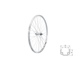 Kellys KLS Event MTB első kerék szimplafalú, anyás, V-fékhez, ezüst