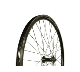 Warrior 26"-os első MTB kerék alu aggyal, duplafalú felni, fekete, gyorszár nélkül