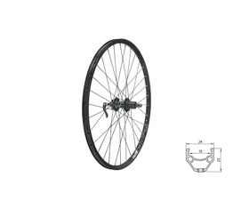 Kellys Draft 27,5&quot; MTB hátsó kerék tárcsafékes, 32 küllős, kazettás, fekete