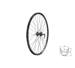 Kellys Draft 27,5&quot; MTB első kerék tárcsafékes, 32 küllős, fekete