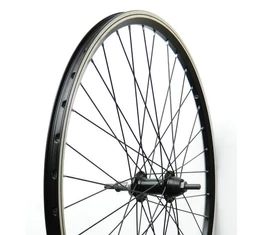 28-as vagy 622-es Csepel hátsó kerék fekete duplafalú felnivel, anyás alu aggyal