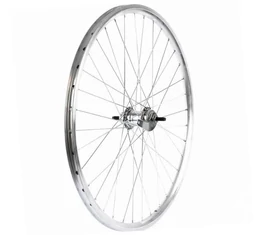 26-os vagy 559-es kontrás hátsó kerék, duplafalú felnivel és 2,3mm-es küllőkkel