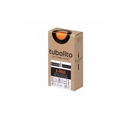 Tubolito S-Road országúti tömlő 622-18/32 60mm-es fekete SV szelep, tárcsafékhez, 25 gramm