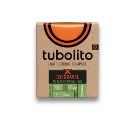 Tubolito X-Tubo Gravel/CX országúti tömlő 622-32/50 60mm SV szelep, 130 gramm, defektálló