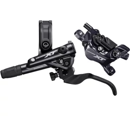 Tárcsafék Shimano DeoreXT M8120 első szett (BLM8120+BRM8120), négydugattyús, műgyantás betéttel, fekete 1000mm