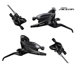 Shimano Acera hidraulikus fékszett 3x8 fokozatú váltó/fékkarral 1000+1700 mm fékcsővel ST-EF505+BR-MT200