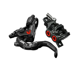 Magura MT7 HC3 RED Special Edition hidraulikus tárcsafék 4 dugattyús, Power Storm HC 203mm tárcsa, első+hátsó