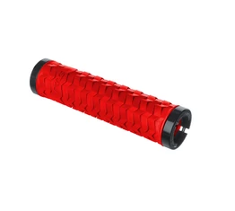 Kellys KLS Poison csavaros markolat, dupla bilincses, 135mm, candy red