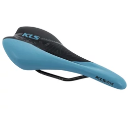 Kellys STYX MTB nyereg 277x162mm, 295g, acél pálca, fekete/kék