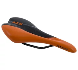 Kellys STYX MTB nyereg 277x162mm, 295g, acél pálca, fekete/narancs