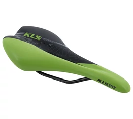 Kellys STYX MTB nyereg 277x162mm, 295g, acél pálca, fekete/lime zöld