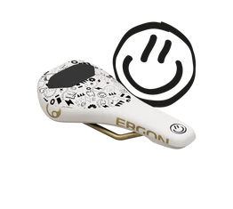 Ergon SM Downhill Comp Vali Höll Edition sport nyereg DH/Dirt/Gravity felhasználásra, Cr-Mo pálca, fehér