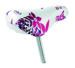 Monte Grappa gyerek nyereg, csővel egybeépítve, fehér/pink (csőátmérő 22mm)