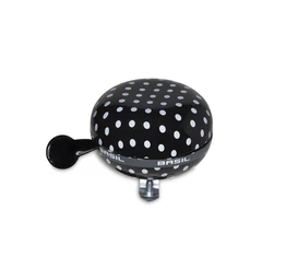 Csengő Basil Big Bell Polkadot fekete/fehér pöttyös 80mm