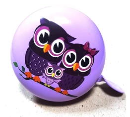 Csengő RMS figurás bagoly rózsaszín acél