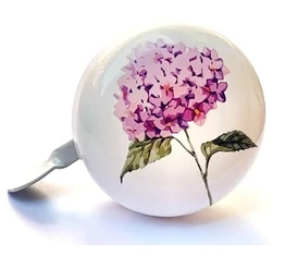 Cartoon bicikli csengő fehér Flowery, festett acél