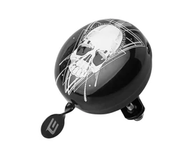 Cartoon bicikli csengő fekete koponyás, festett acél