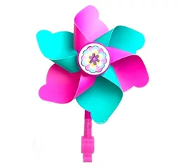 Szélforgó gyerekbiciklire színes