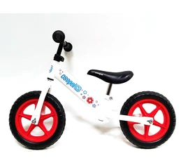 Csepel futóbicikli tömör kerekű, fehér színű, csillagos