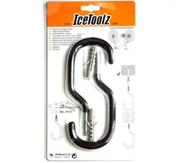 Icetoolz kerékpártartó kampó gumibevonattal (garázskampó) párban 150x70mm