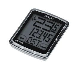 Kellys KLS Duel vezeték nélküli kerékpár kilométeróra 10 funkciós, áttetsző szürke