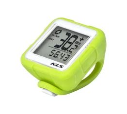 Kellys KLS Reflex vezeték nélkül kerékpár kilométeróra szilikon pánttal, 14 funkciós, Lime