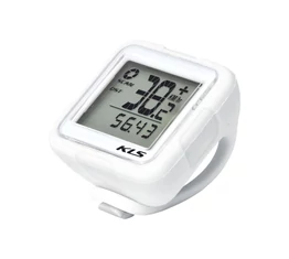 Kellys KLS Reflex vezeték nélkül kerékpár kilométeróra szilikon pánttal, 14 funkciós, White