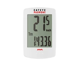 Cateye Padrone kilométeróra CCPA100W, nagy kijelzővel,vezeték nélküli, fehér