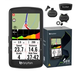 Bryton Rider S810T GPS kilométeróra szett HRM+CAD+SPD 3,5"-os színes érintőkijelzővel 50 órás üzemidővel