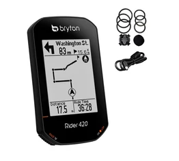 Bryton Rider 420E GPS kilométeróra, navigáció, 80+ funkciós, fekete
