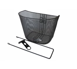 Kellys City első kosár fix rögzítésű, fém, fekete