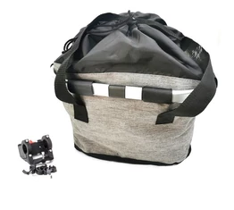 Fashion első kosár női alukeretes gyorsrögzítős 5kg-ig terhelhető szürke