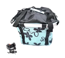 Fashion első kosár női alukeretes gyorsrögzítős 5kg-ig terhelhető világos kék