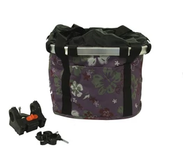 Fashion első kosár női alukeretes gyorsrögzítős 5 kg-ig terhelhető sötét lila