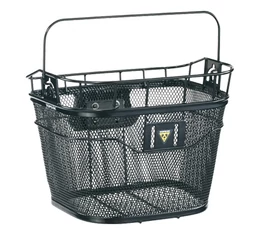 Topeak első kosár sűrűszövésű QuickClick gyorsrögzítő, 5kg-ig terhelhető, 17L, E-bike komp., fekete