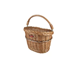 KlickFix Mini első kosár fából, fonott, 7kg-ig terhelhető, tartó nélkül