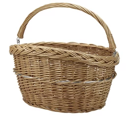 KlickFix Willow első kosár fából, fonott, 7kg-ig terhelhető, tartó nélkül