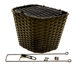 Kosár előre sűrűszövésű műanyag fix fekete