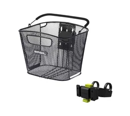 Basil Bold KF első kosár acél, sűrűszövésű, KlickFix kompatibilis, kormány adapterrel