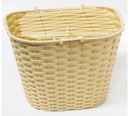 Kosár előre sűrűszövésű fonott műanyag fedeles fix krém