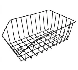 Kerékpáros hátsó kosár ritka-rácsos fekete