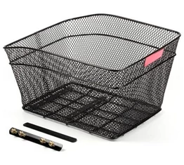 Kerékpáros hátsó kosár sűrűszövésű acél hálóból extra nagy méretű