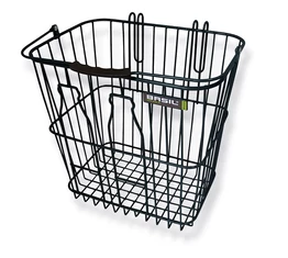 Basil kosár csomagtartó oldalára tejesüveg motívummal fekete